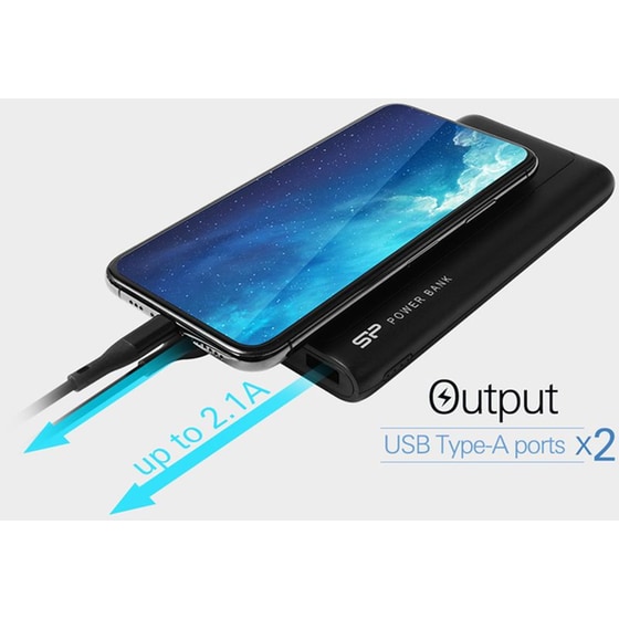 Powerbank Silicon Power GP15 10.000 mAh - Μαύρο image 4