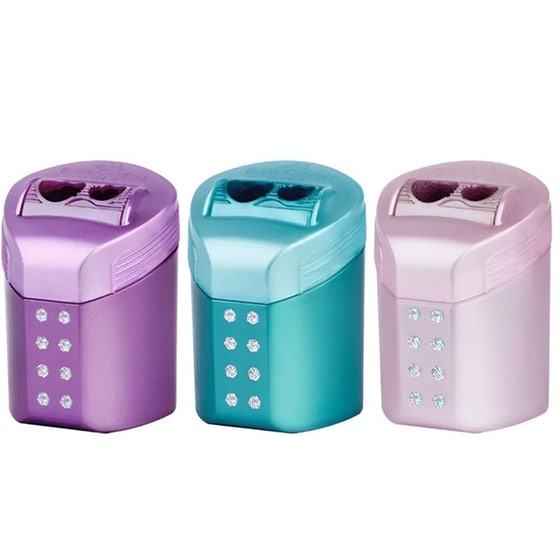 Ξύστρα Faber Castell Διπλή Roll-On Sparkle (3 Χρώματα - 1 Τεμάχιο) image 0