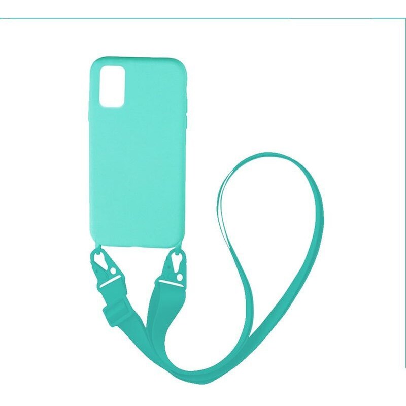 Θήκη Samsung Galaxy A02S - Sonique Carryhang Liquid Silicone Strap - Γαλάζιο