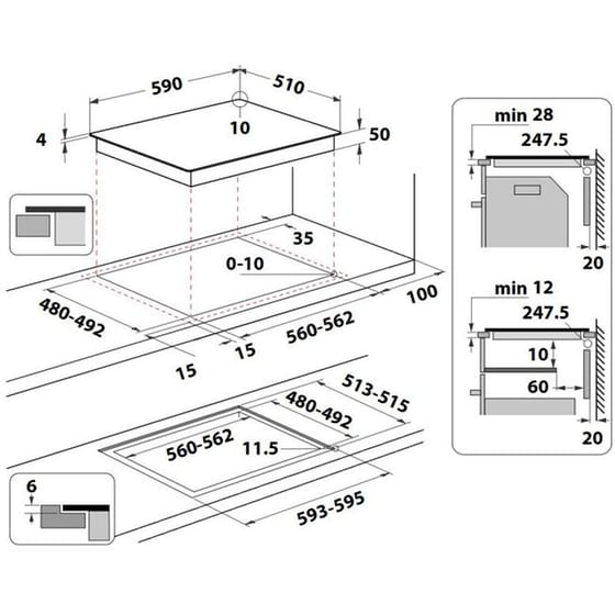 HOTPOINT HB 3760B NE 59 cm Μαύρο Εστία Επαγωγική Αυτόνομη image 3