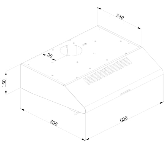 TESLA DB600AW 60 cm Λευκό Απορροφητήρας Ελεύθερος image 5