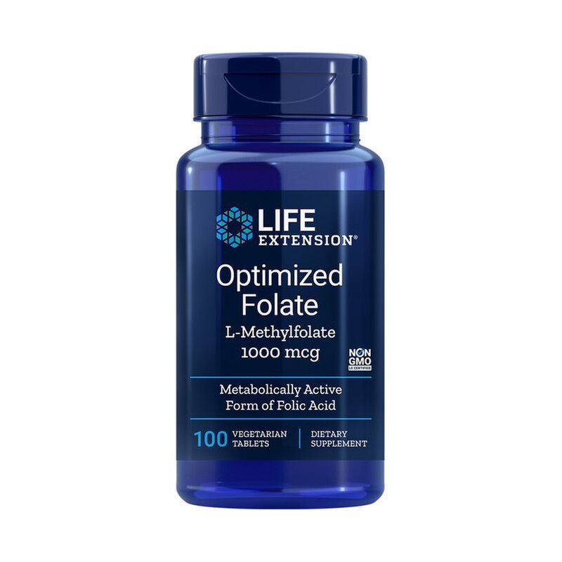 Life Extension Vitamin B9 Optimized Folate L-Methylfolate 1700mcg DFE - 100 ταμπλέτες