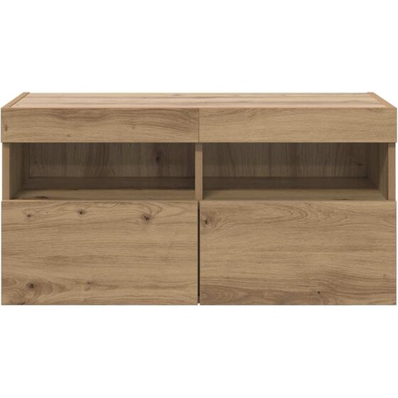 Έπιπλο Τηλεόρασης VidaXL Επιτοίχιο με LED 80 x 30 x 40 cm - Artisan Δρυς image 7