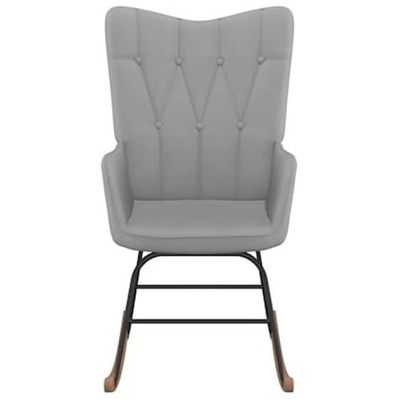 Κουνιστή Πολυθρόνα VidaXL από Ύφασμα - Ανοιχτό Γκρι image 2