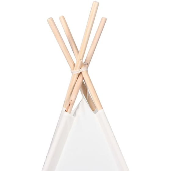Vidaxl Σκηνή Teepee Παιδική 120 x 120 x 150 Εκ Λευκή image 1