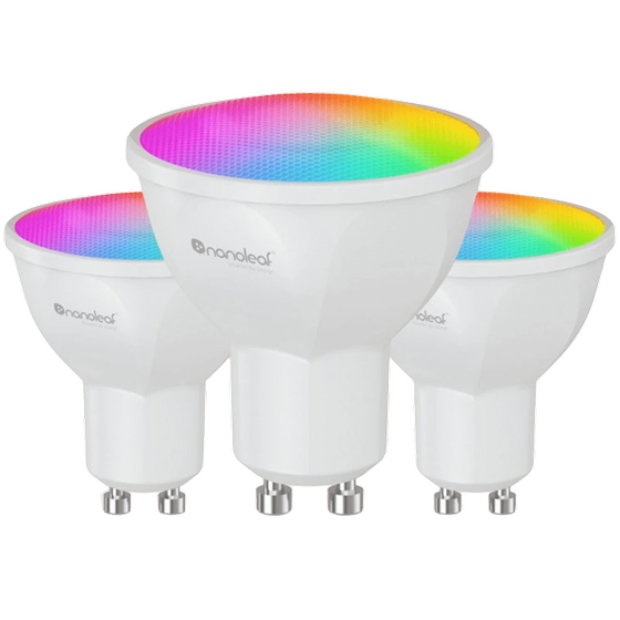 Έξυπνη Λάμπα Nanoleaf Matter Led GU10 WT 8.5W 3 Τμχ - RGBW image 0