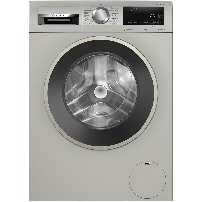 BOSCH WGG244ZXGR 9 kg 1.400 Στροφές Silver Inox Πλυντήριο Ρούχων