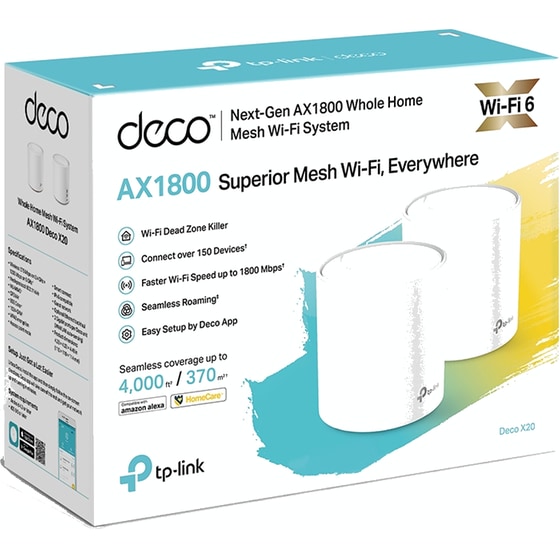 TP-Link Deco X20 Access Point Wi‑Fi 6 Dual Band (2.4 & 5 GHz) 1800 Mbps 2 τμχ image 2