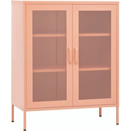 Ντουλάπι Γραφείου VidaXL από Ατσάλι 80x35x101.5 cm - Ροζ