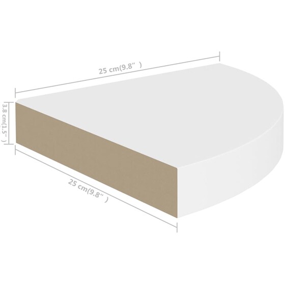 Ράφια Τοίχου VidaXL από MDF Σετ 4 Τμχ 25x25 cm - Λευκό image 7