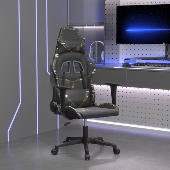 Καρέκλα Gaming VIDAXL 345433 με Ρυθμιζόμενα Μπράτσα από Τεχνητό Δέρμα - Μαύρο image 9