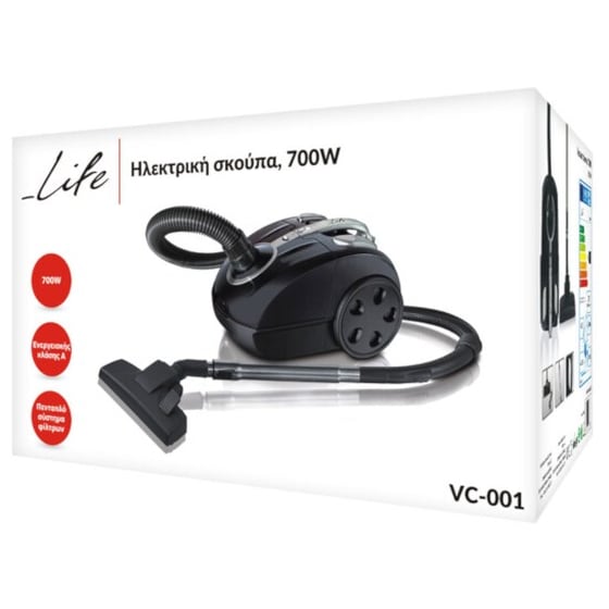 Ηλεκτρική Σκούπα LIFE VC-001 700 W Μαύρο image 5