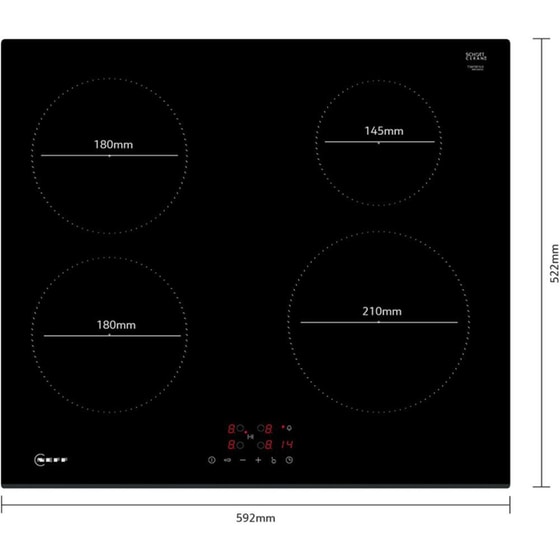 NEFF B24CR31G0 & T36FBE1L0 71 Lt Μαύρο Εντοιχιζόμενος Σετ Φούρνος και Εστία image 8