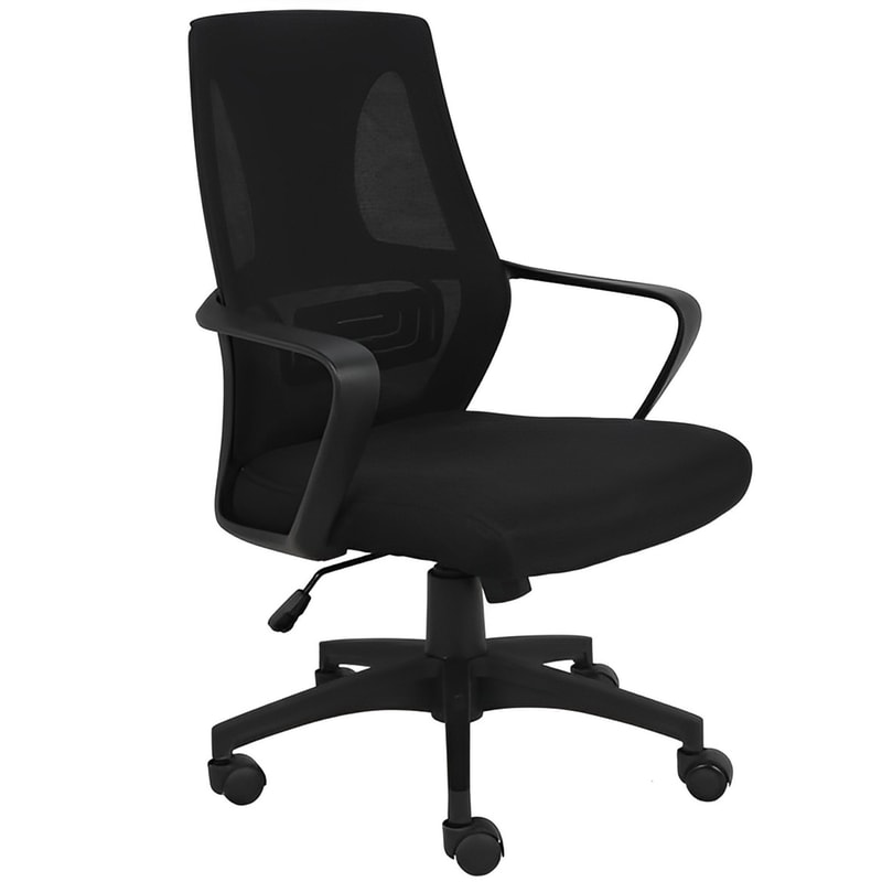 WOODWELL Διευθυντική Καρέκλα Γραφείου Woodwell BF2960 Υφασμάτινη - Μαύρη