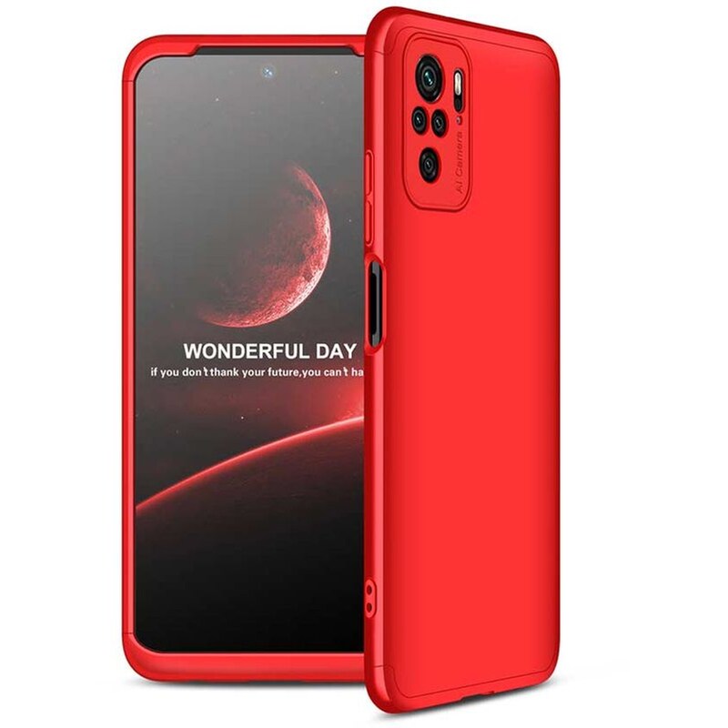 GKK Θήκη Xiaomi Poco M5s/Redmi Note 10/Redmi Note 10s - GKK 360 Full Body Protection - Κόκκινο