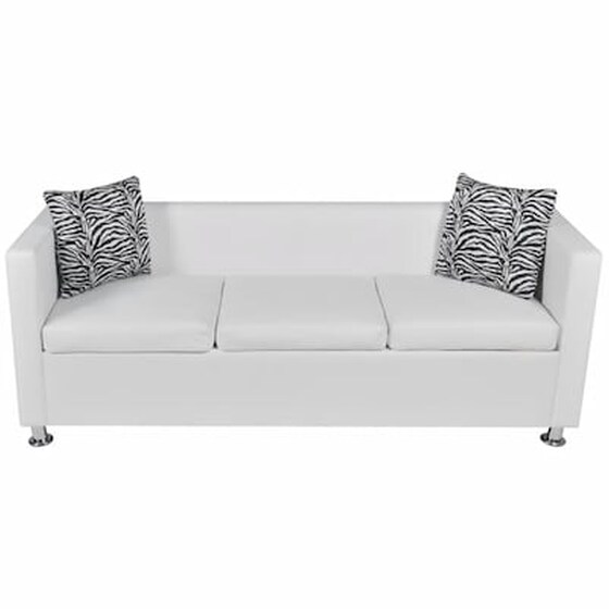 Τριθέσιος Καναπές VidaXL 170x62.5cm - Λευκό image 3