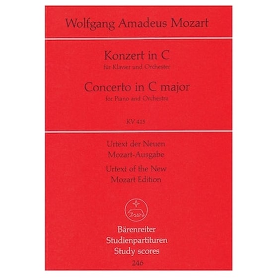 Βιβλίο Για Σύνολα Barenreiter Mozart - Concerto In C Major Kv415 [piano Score] image 0