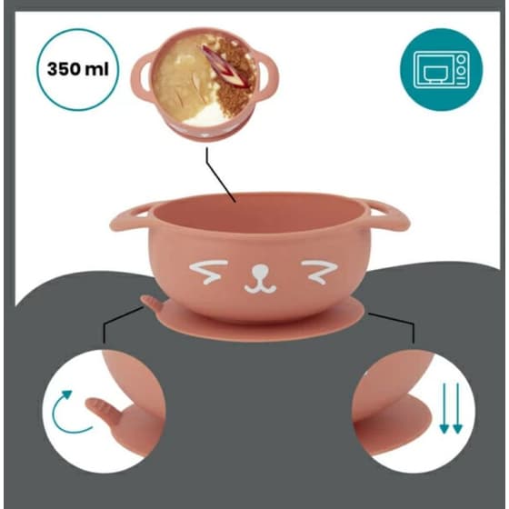 Σετ Σιλικόνης Fox (silicon bowl + spoon) image 1