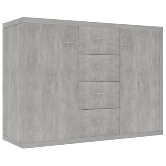 Vidaxl Μπουφές Γκρι Του Σκυροδέματος 88 X 30 X 65 Εκ. Από Μοριοσανίδα image 2