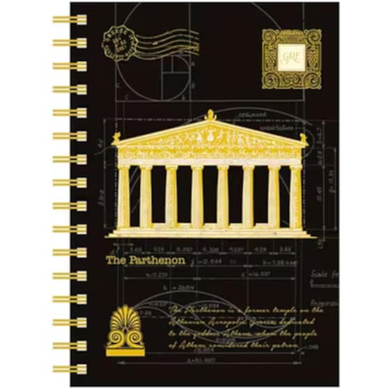 Τετράδιο Σπιράλ A.T.P Α5 Με Χρυσοτυπία Παρθενώνας (1 Τεμάχιο) image 0