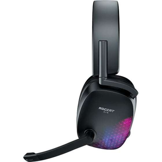 Roccat Syn Max Gaming Ασύρματα Ακουστικά Bluetooth/2.4 GHz με RGB φωτισμό - Μαύρα image 3