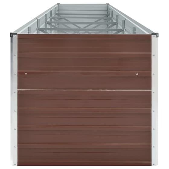 Vidaxl Ζαρντινιέρα Υπερυψωμένη Καφέ 480x80x45 Εκ. Γαλβαν. Χάλυβας image 4
