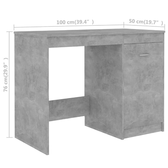 Γραφείο Μελέτης VidaXL από Μοριοσανίδα 140x50cm - Γκρι image 7