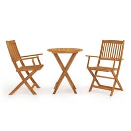 Vidaxl Σετ Επίπλων Bistro Πτυσσόμενο 3 Τεμαχίων Από Μασίφ Ξύλο Ακακίας