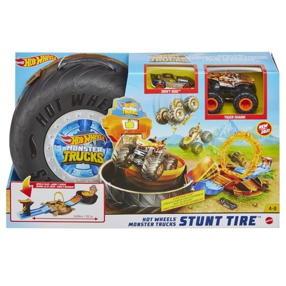 Mattel Hot Wheels Monster Trucks Σετ Παιχνιδιού Πίστα Σούπερ Ρόδα (GVK48) image 0