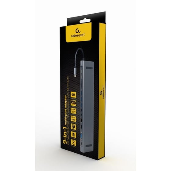 Cablexpert A-CM-COMBO9-01 USB Hub 9 σε 1 USB-C - Space grey image 3