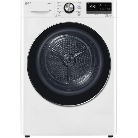 LG RH80V9AVHN 8 kg με Αντλία Θερμότητας Λευκό Στεγνωτήριο Ρούχων image 0