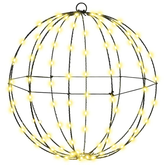 Vidaxl Μπάλα Θερμό Λευκό 40 X 40 X 42 Cm Μέταλλο 120 Led image 0