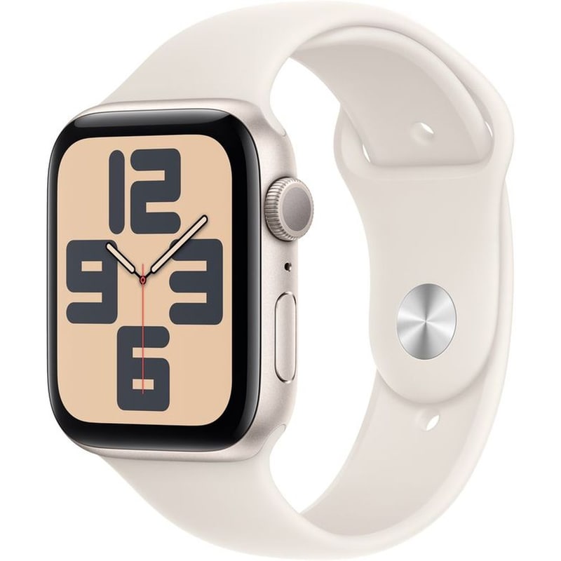 Apple Watch SE GPS 44mm - Starlight Aluminium Case with Starlight Sport Band - S/M φωτογραφία