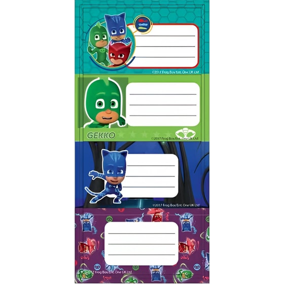 Αυτοκόλλητες Ετικέτες Διακάκης PJ Masks (5 Φύλλα - 100 Τεμάχια) image 4