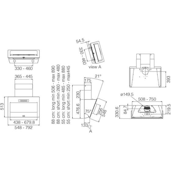 ELICA BELT IX/F/80 80 cm Inox Καμινάδα - Τζάκι Απορροφητήρας image 3