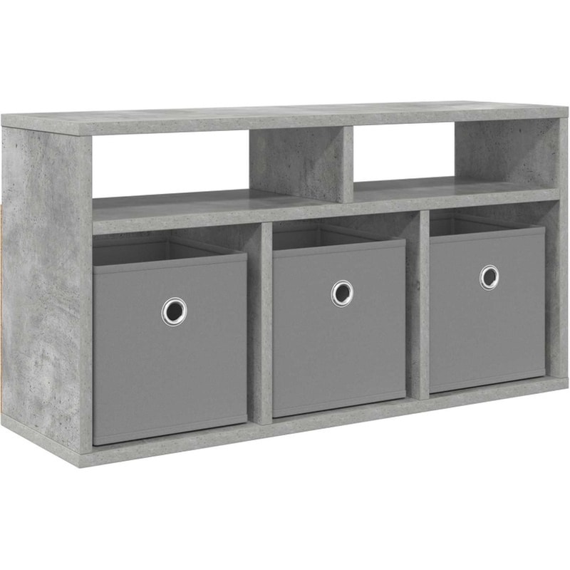 Έπιπλο Τηλεόρασης VidaXL με Συρτάρι 72 x 22,5 x 38 cm - Γκρι Σκυροδέματος