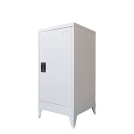 Μονόφυλλη  Μεταλλική Ντουλάπα STEELEN με 1 ράφια 50x45x101 cm - Λευκή