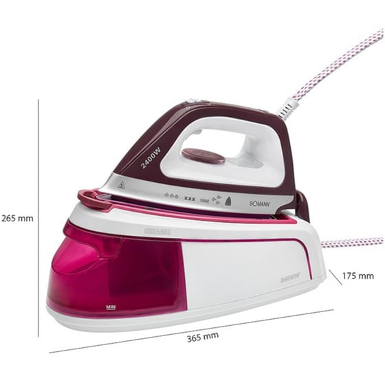 BOMANN DBS 6034 CB 3.5 bar με Δοχείο Nερού 1.2 L Ροζ Σύστημα Σιδερώματος image 6