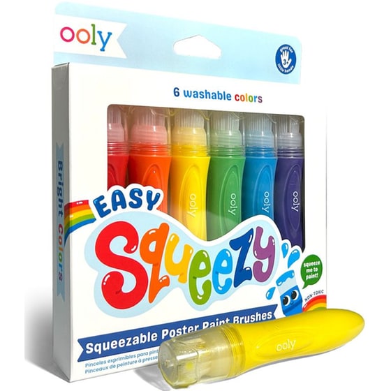 Παιδικά Πινέλα Zωγραφικής με Χρώμα Ooly Easy Squeezy (6 Τεμάχια) image 1