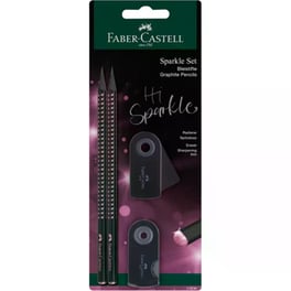 Σετ Γραφής Faber Castell Sparkle Midnight Ροζ (4 Τεμάχια)