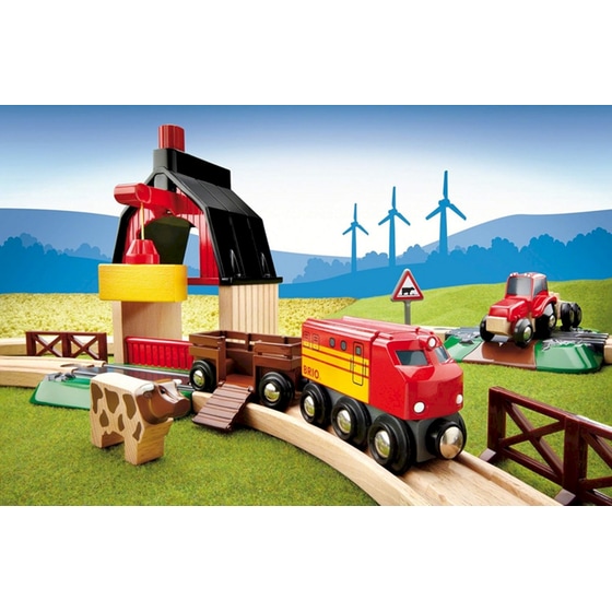 Brio World  Σετ Παιχνιδιού Αγρόκτημα με Σιδηροδρομικό & Τρενάκι (33719) image 5