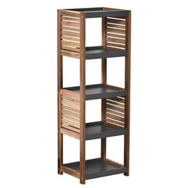 Ραφιέρα Spitishop T-d Element 9932671 από Bamboo/Ξύλο 36.5x30x108.5 cm - Καφέ/Μαύρο