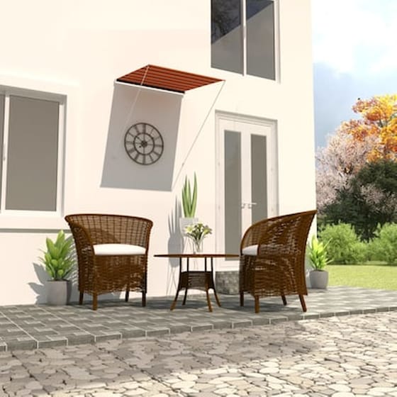 Τέντα Vidaxl Συρόμενη 100x150cm - Πορτοκαλί/Καφέ image 0