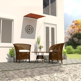 Τέντα Vidaxl Συρόμενη 100x150cm - Πορτοκαλί/Καφέ