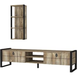 Έπιπλο Τηλεόρασης 24Mall Firma από Μοριοσανίδα 184.5x34x45 cm - Μπεζ