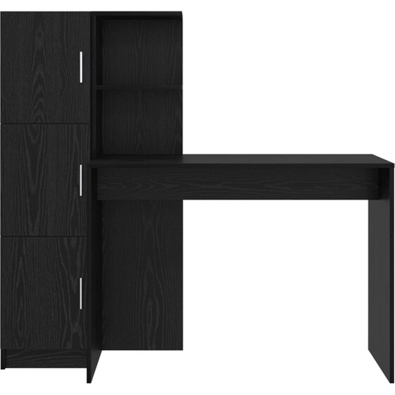 Γραφείο VidaXL 133,5x50x124 cm - Μαύρη Οξιά (2 τεμ.) image 5