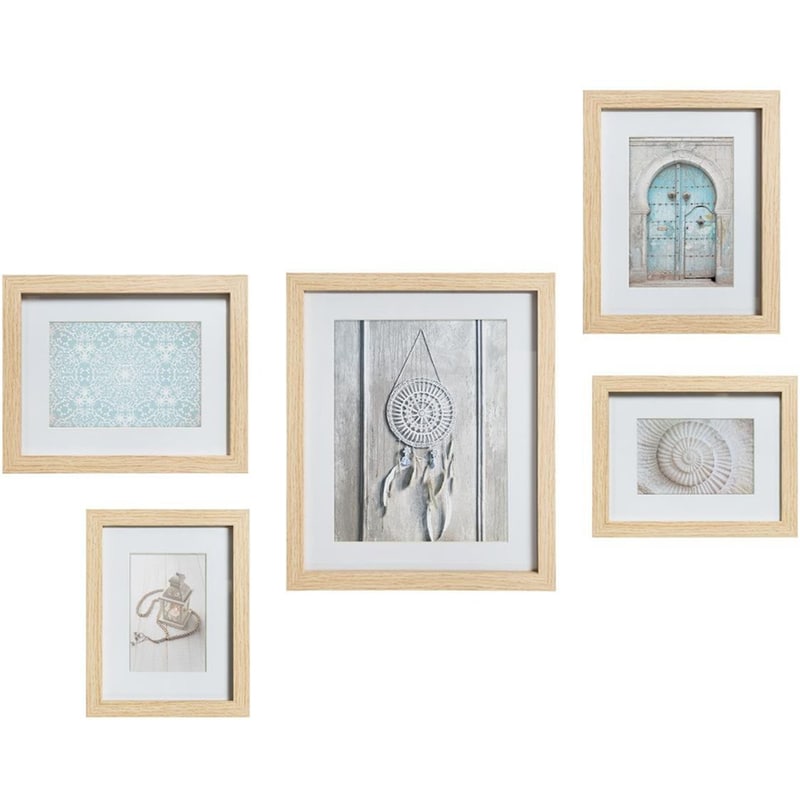 Σετ Κορνίζες Spitishop A-S Natural 157177A MDF 5 Τμχ - Μπεζ