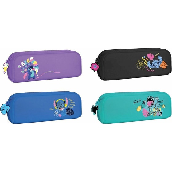 Κασετίνα Οβάλ Coolpack Tube Disney Stitch Μωβ/ Μαύρη/ Μπλε/ Πράσινη - Τυχαία Επιλογή Σχεδίου image 0