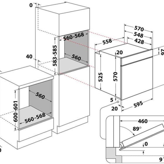 INDESIT IO 278PS X & RI 261 X 71 Lt Inox Εντοιχιζόμενος Σετ Φούρνος και Εστία image 10