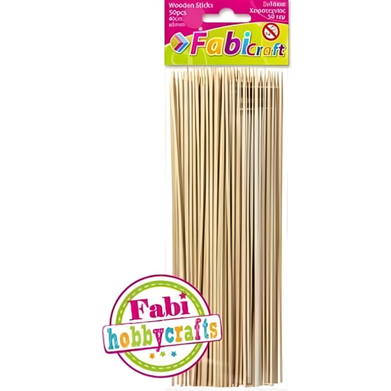 Ξυλάκια Χειροτεχνίας Fabi 40 cm (50 Τεμάχια) image 0